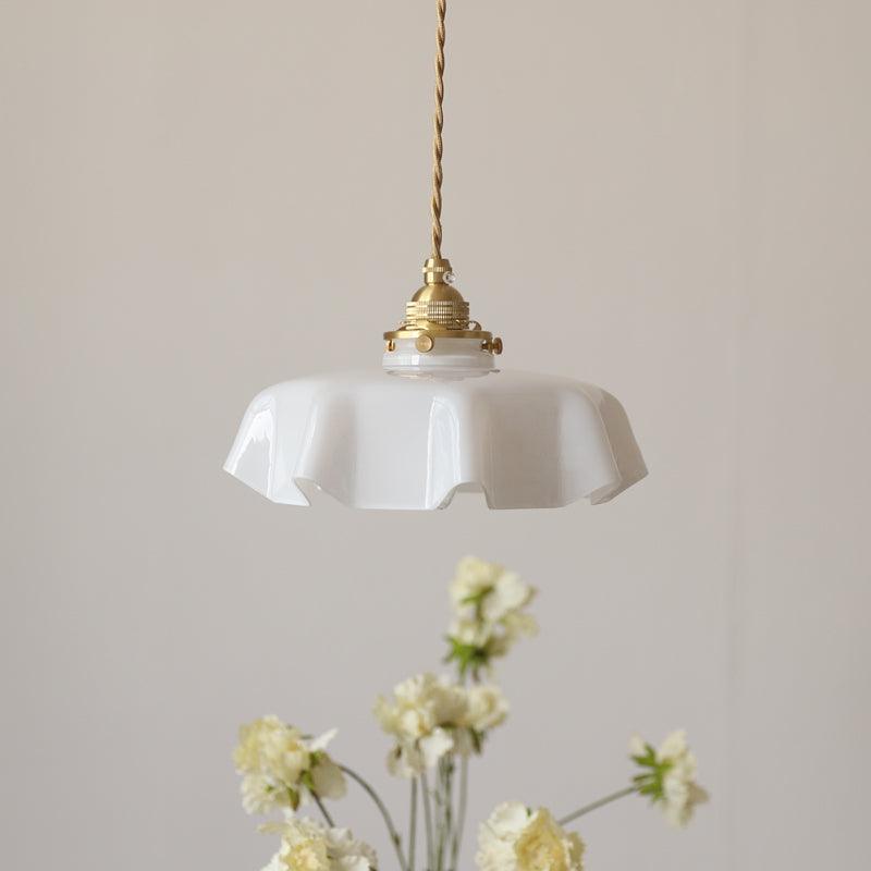 Hyacinth Pleated Glass Pendant Light