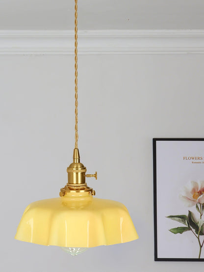 Hyacinth Pleated Glass Pendant Light