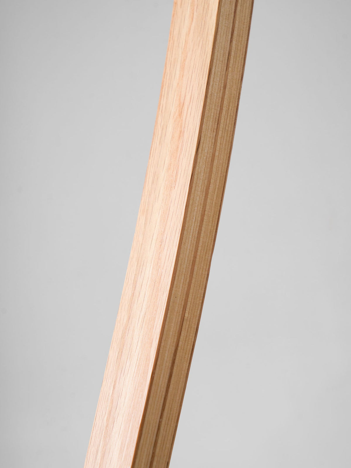 Caprani Beech Wood Linen Floor Lamp