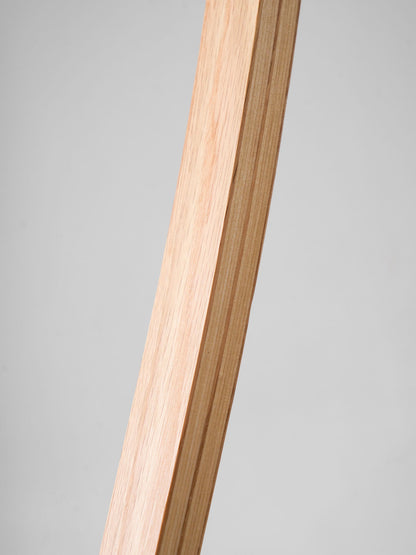 Caprani Beech Wood Linen Floor Lamp