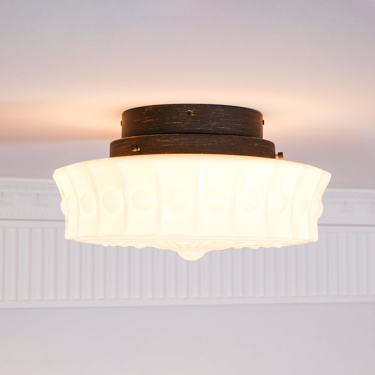 Hartwell Glass Flush Mount Ceiling Light