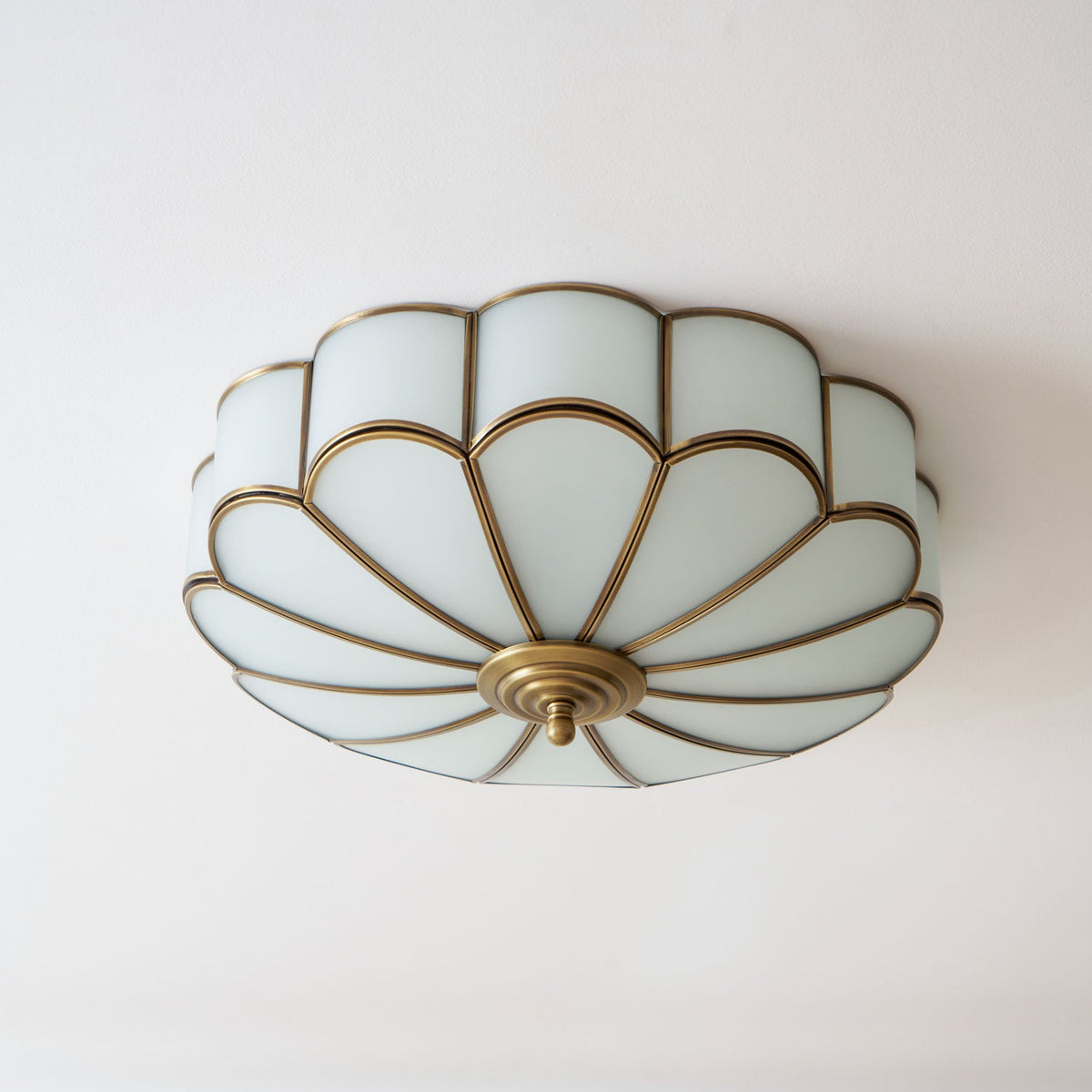 Blossa Brass Flower Glass Ceiling Light
