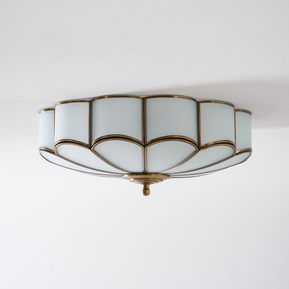Blossa Brass Flower Glass Ceiling Light