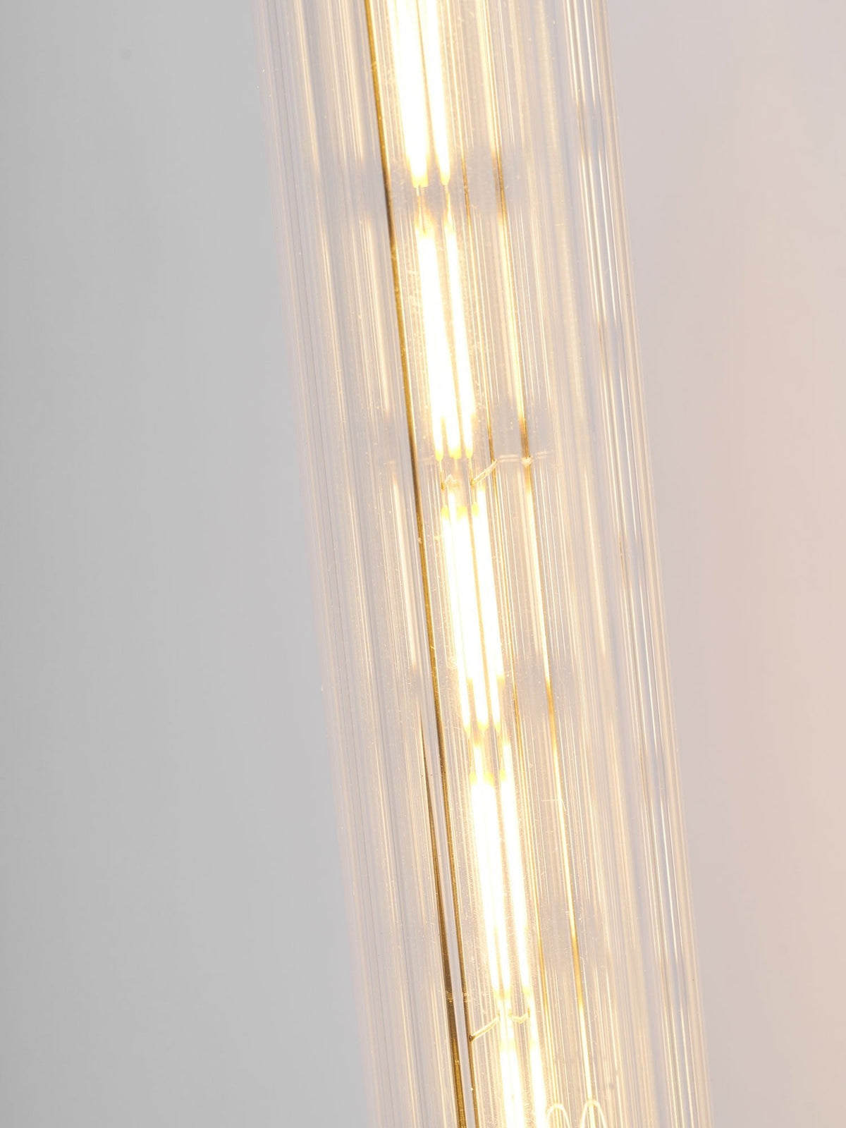 Odalys Brass Ribbed Glass Wall Sconce