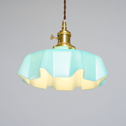 Hyacinth Pleated Glass Pendant Light