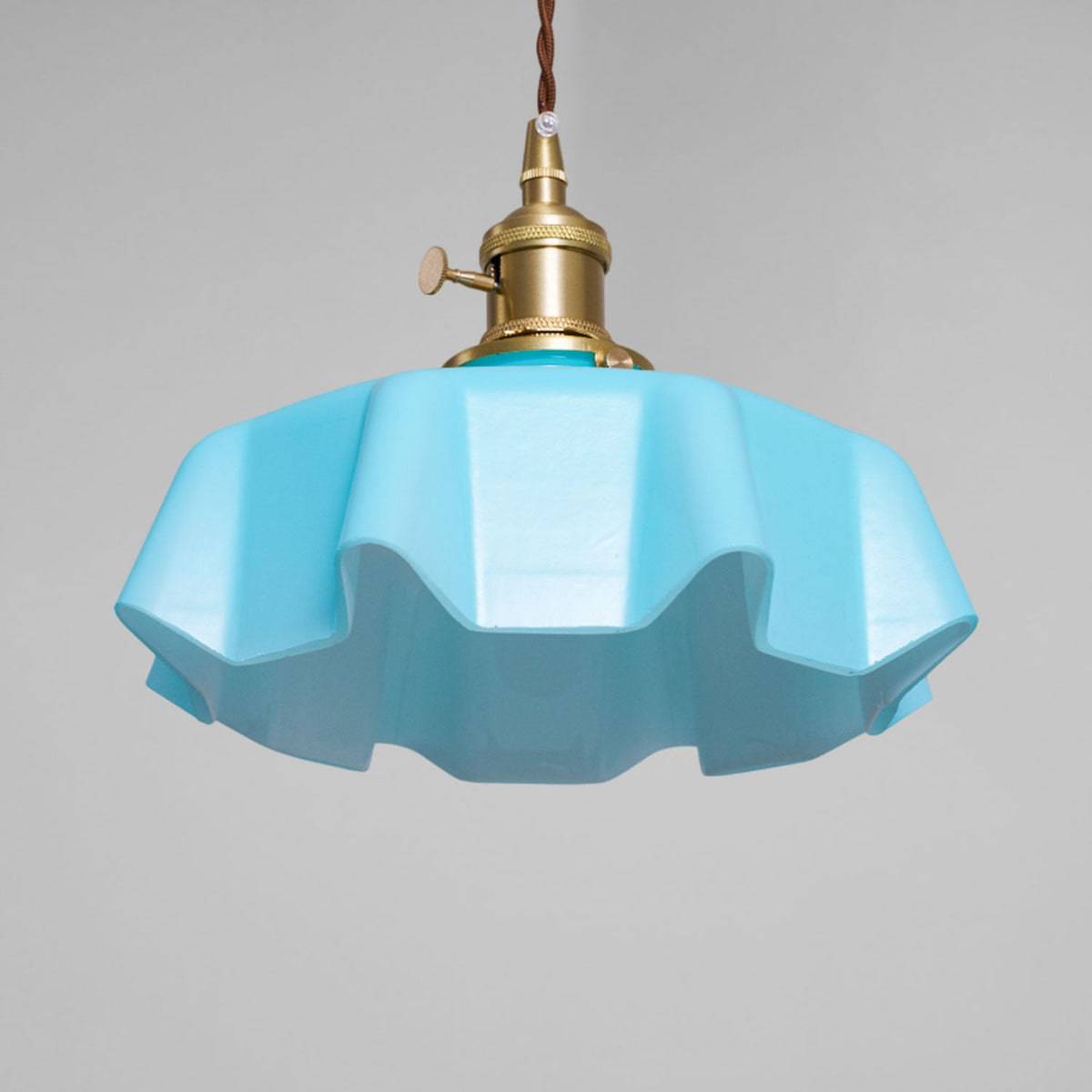 Hyacinth Pleated Glass Pendant Light