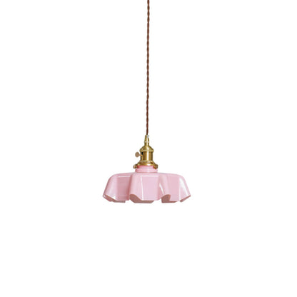 Hyacinth Pleated Glass Pendant Light