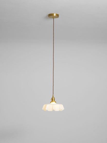 Hyacinth Pleated Glass Pendant Light