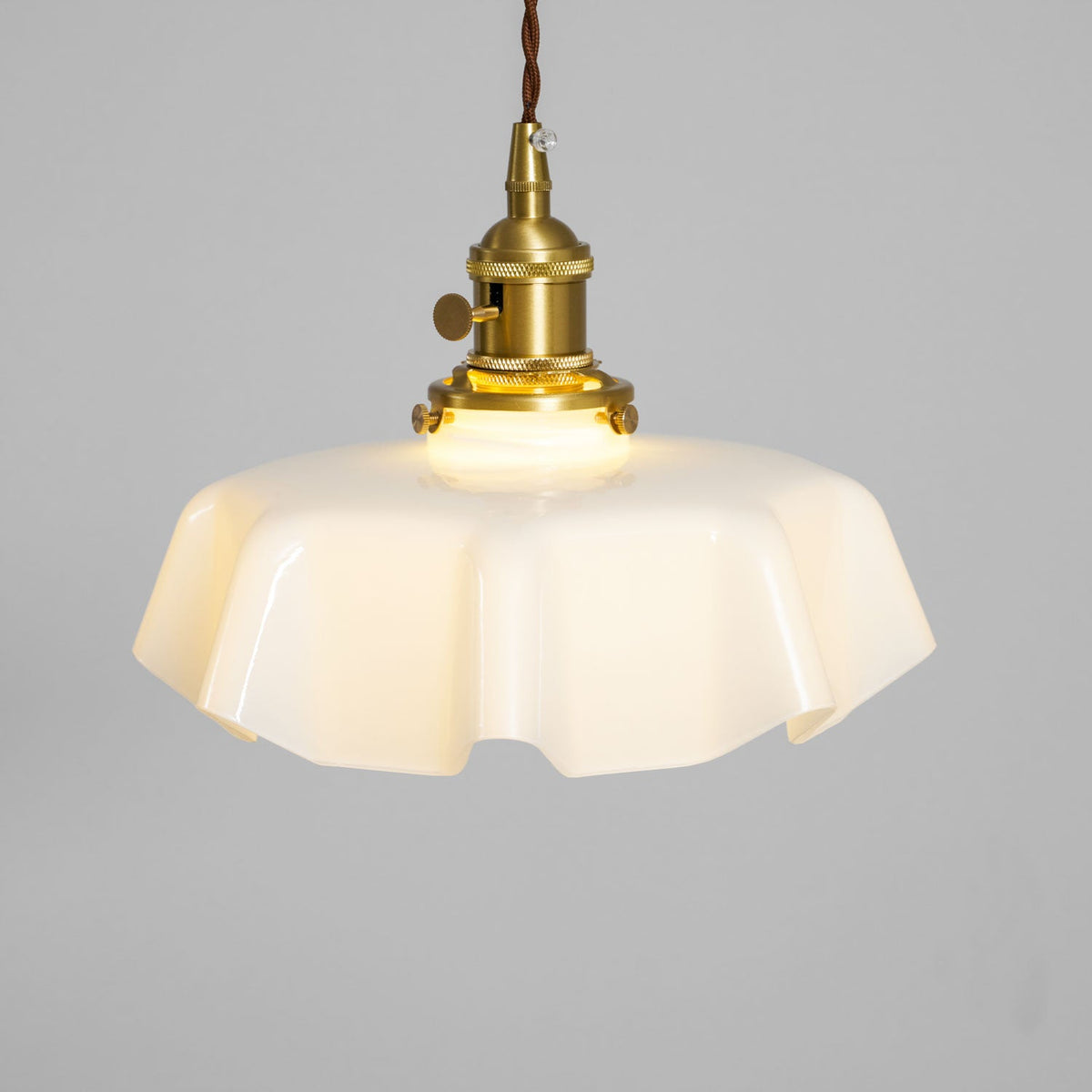 Hyacinth Pleated Glass Pendant Light