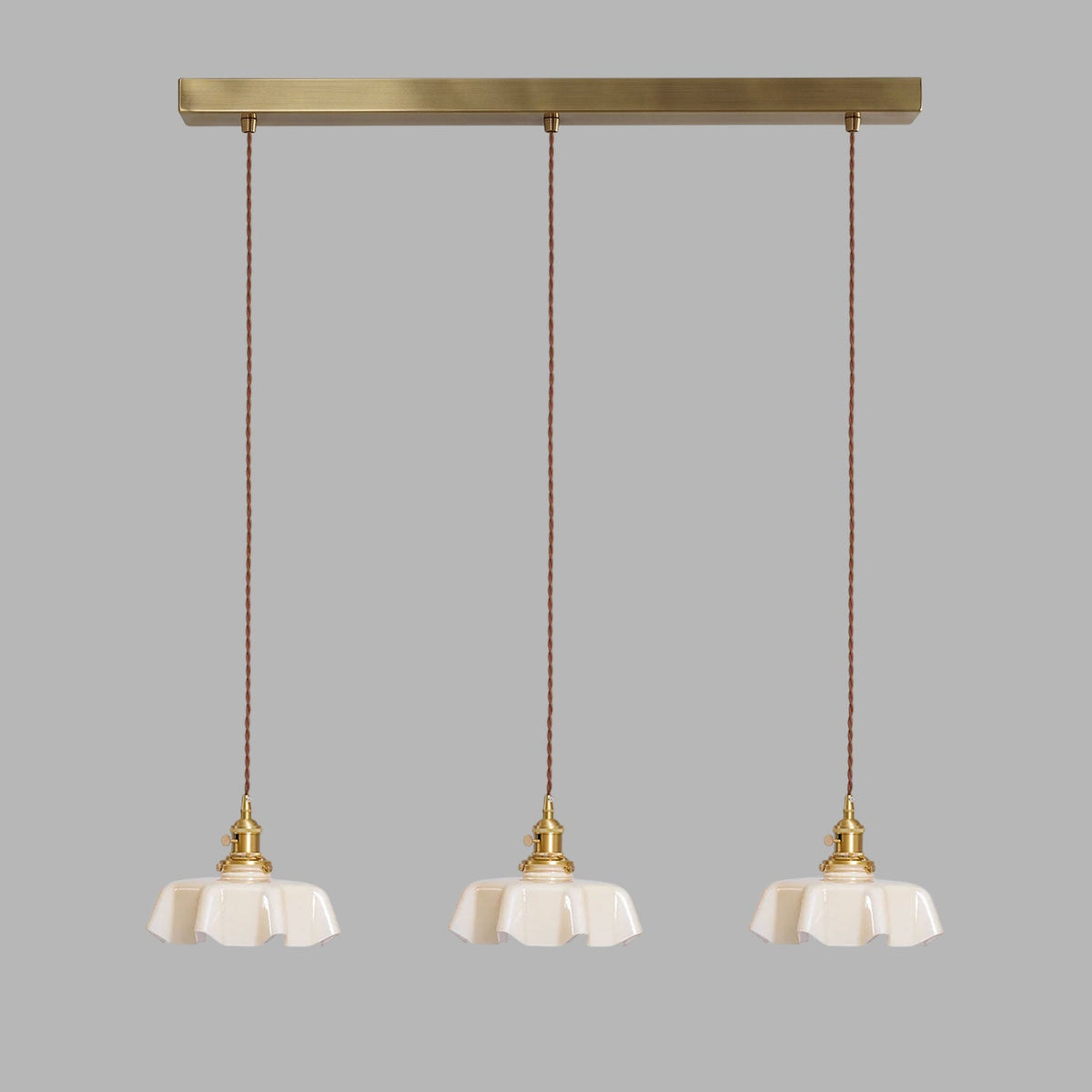 Hyacinth Pleated Glass Pendant Light