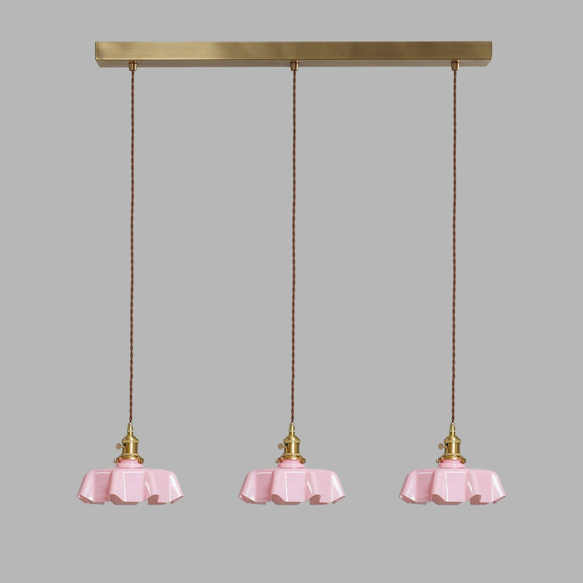 Hyacinth Pleated Glass Pendant Light