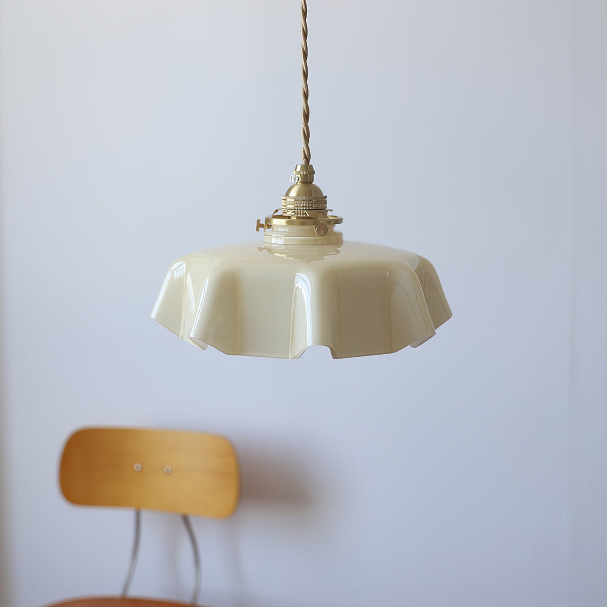 Hyacinth Pleated Glass Pendant Light