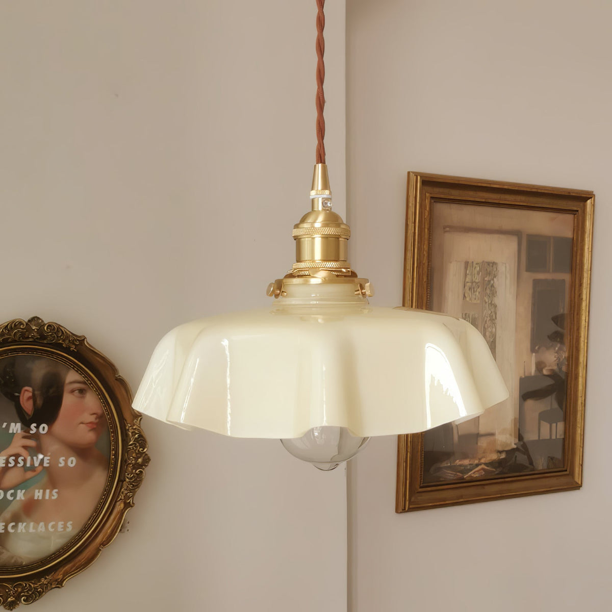 Hyacinth Pleated Glass Pendant Light