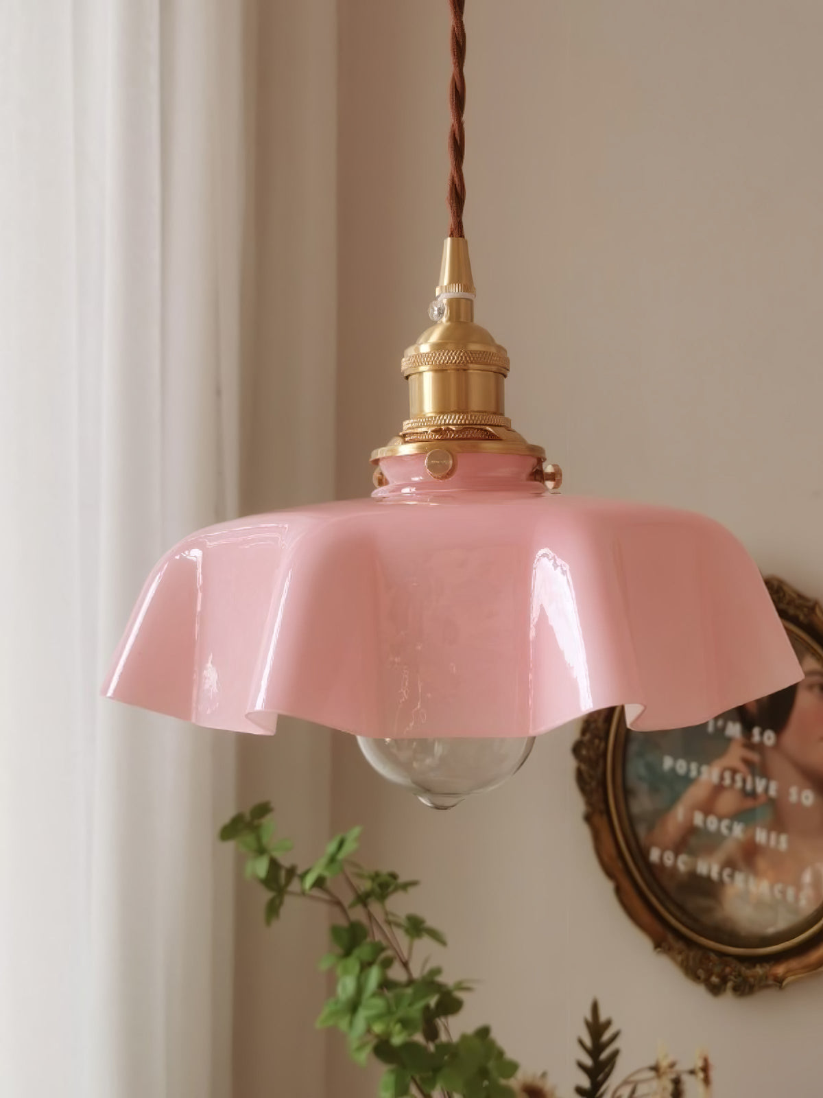 Hyacinth Pleated Glass Pendant Light