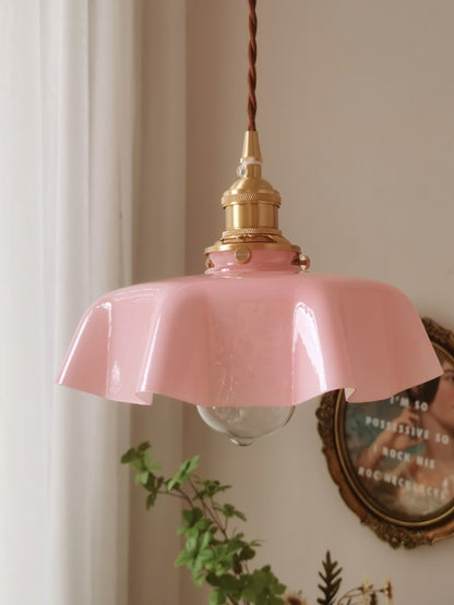 Hyacinth Pleated Glass Pendant Light