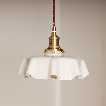 Hyacinth Pleated Glass Pendant Light