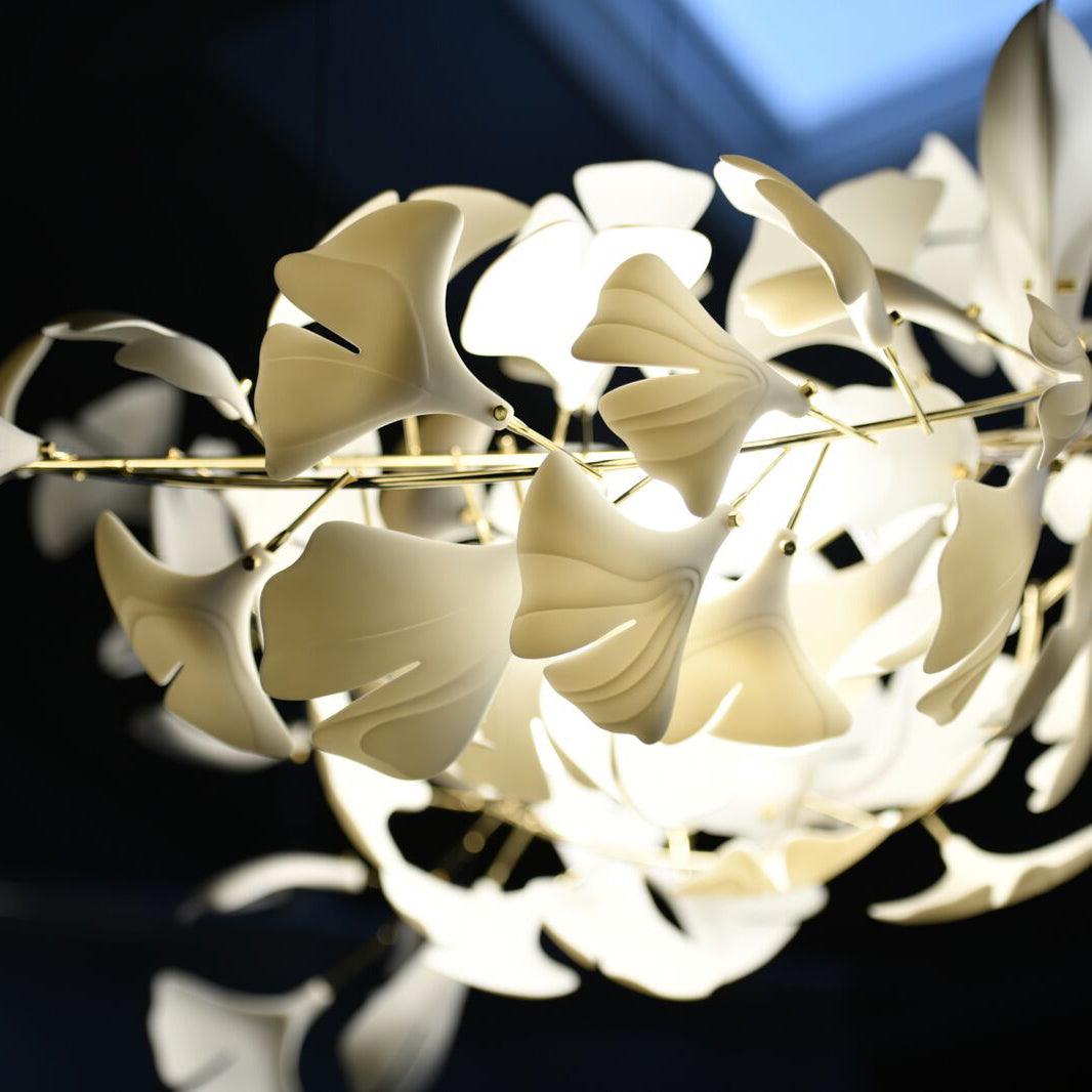 Horizon Ceramic Ginkgo Leaf Chandelier