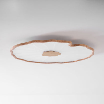 Nymphea Wood Grain LED Flush Mount Ceiling Light