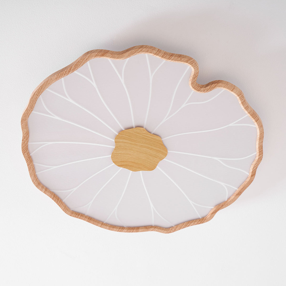 Nymphea Wood Grain LED Flush Mount Ceiling Light