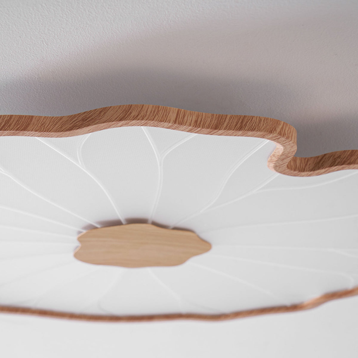 Nymphea Wood Grain LED Flush Mount Ceiling Light
