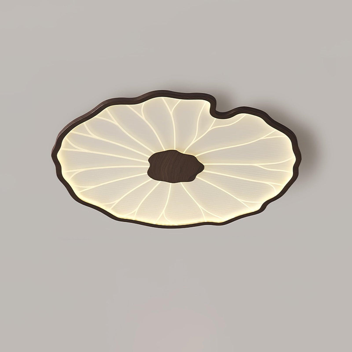 Nymphea Wood Grain LED Flush Mount Ceiling Light