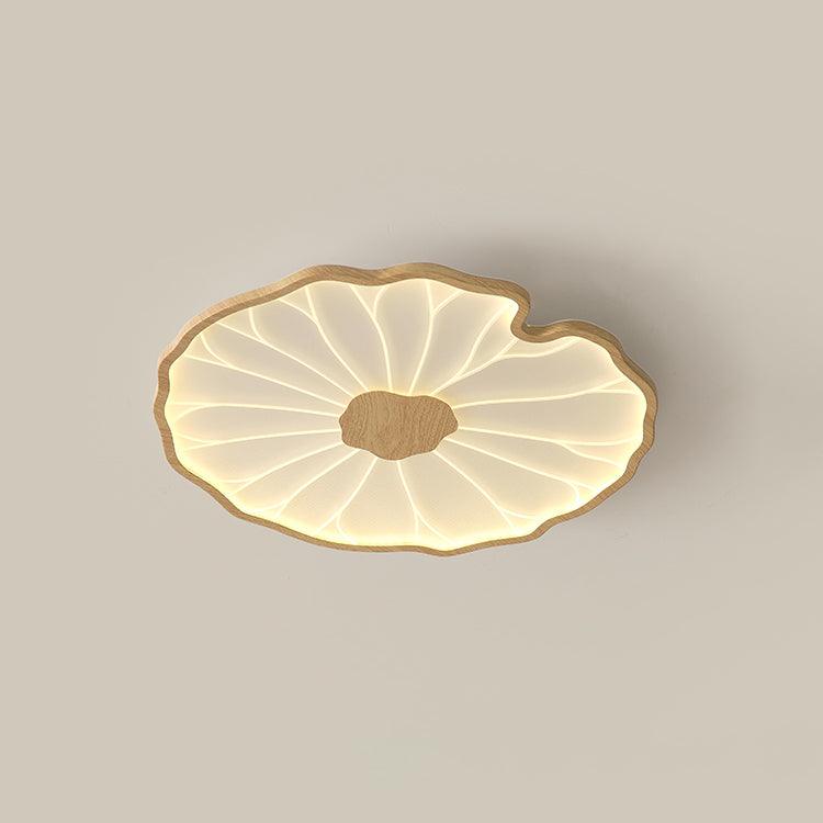 Nymphea Wood Grain LED Flush Mount Ceiling Light