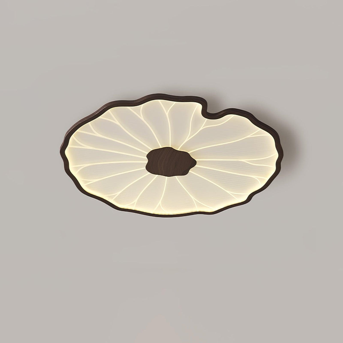 Nymphea Wood Grain LED Flush Mount Ceiling Light