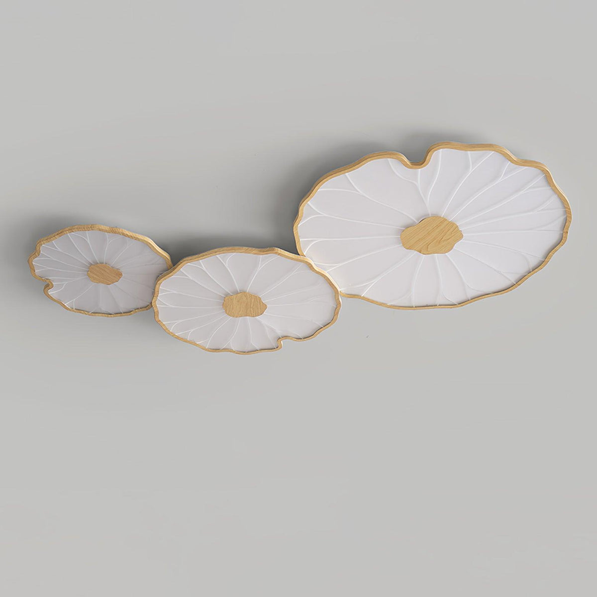 Nymphea Wood Grain LED Flush Mount Ceiling Light
