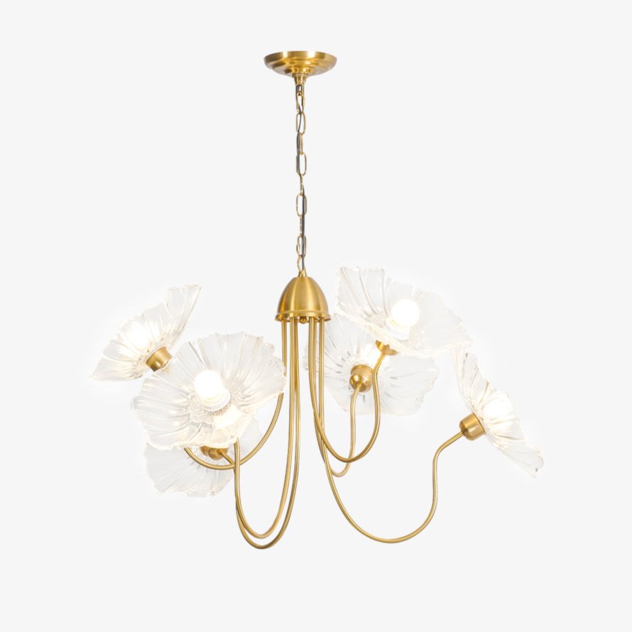 Ulani Lotus Leaf Glass Chandelier