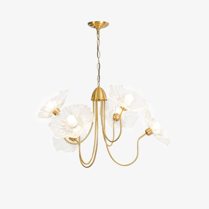 Ulani Lotus Leaf Glass Chandelier