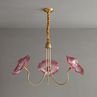 Ulani Lotus Leaf Glass Chandelier