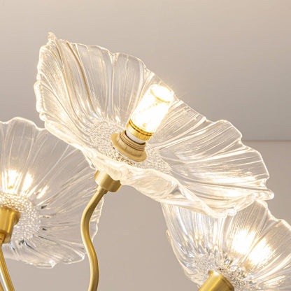 Ulani Lotus Leaf Glass Chandelier