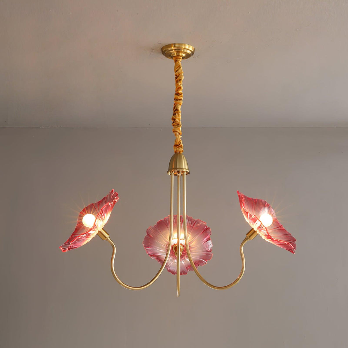 Ulani Lotus Leaf Glass Chandelier