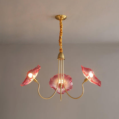 Ulani Lotus Leaf Glass Chandelier