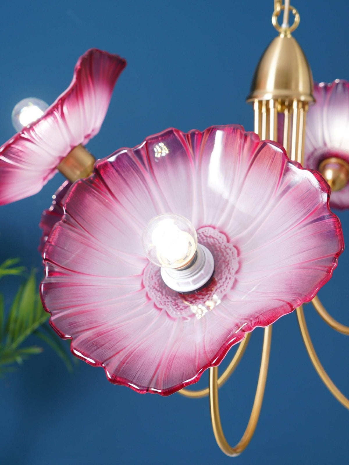 Ulani Lotus Leaf Glass Chandelier