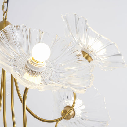 Ulani Lotus Leaf Glass Chandelier