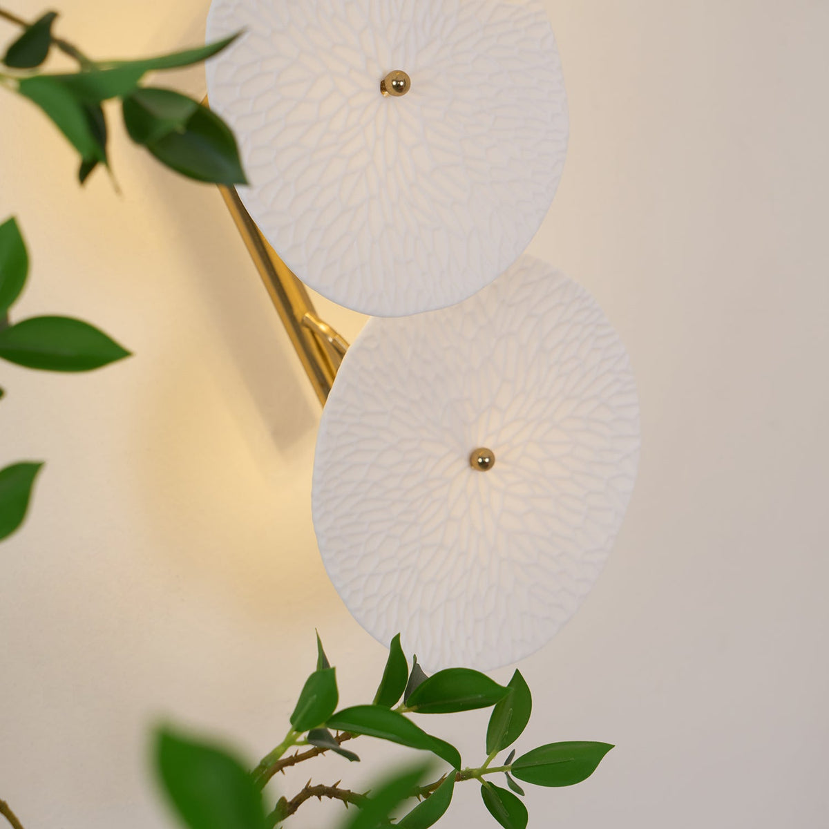 Florin Ceramic Petal Wall Sconce