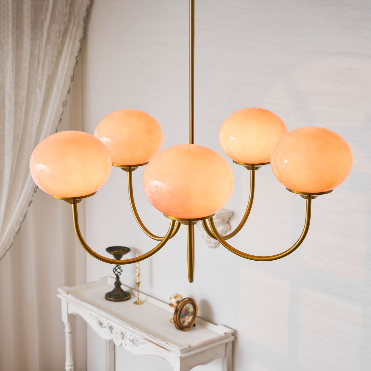 Mallow Glass Shade Chandelier