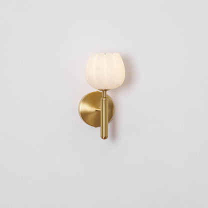 Mian Alabaster Flower Wall Sconce