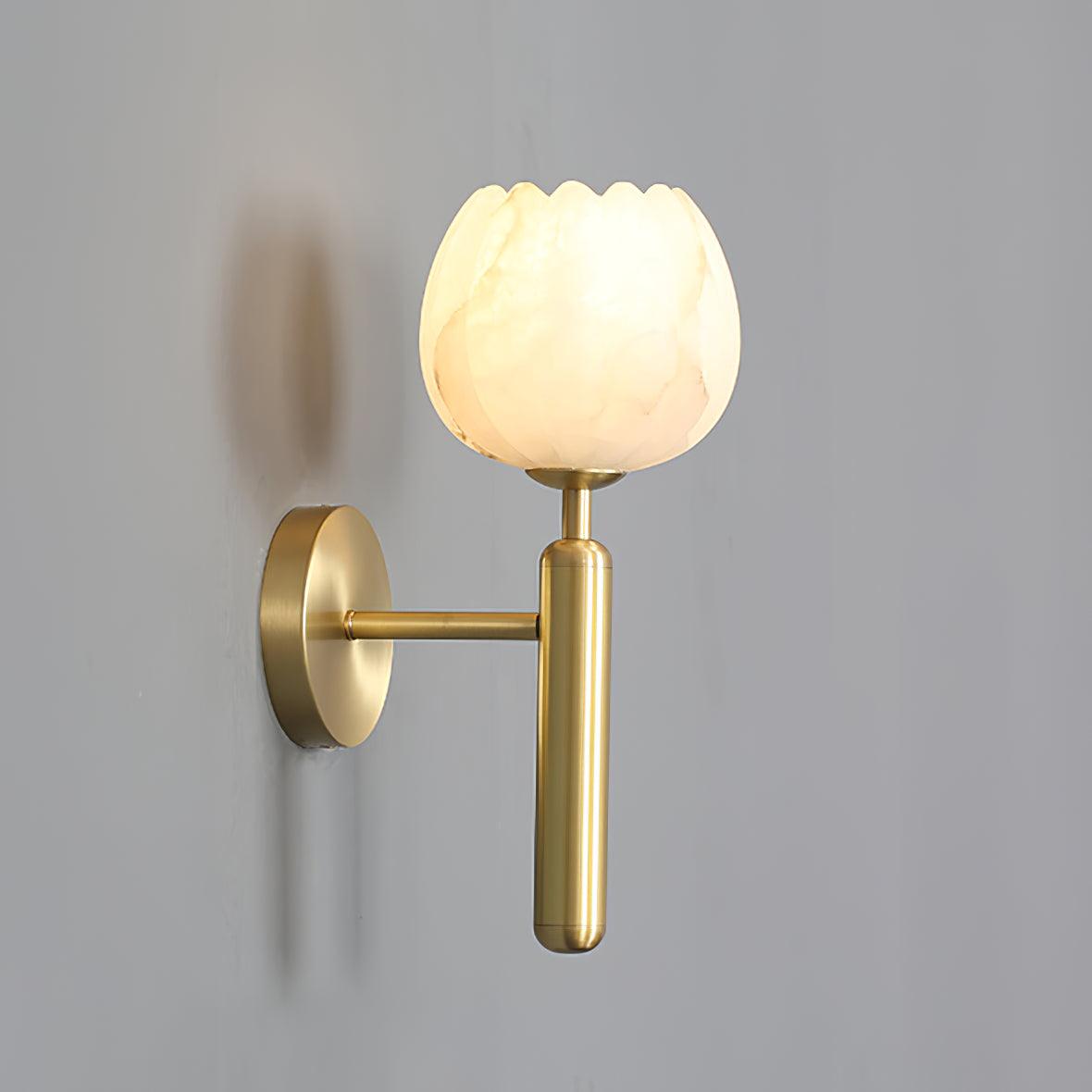 Mian Alabaster Flower Wall Sconce
