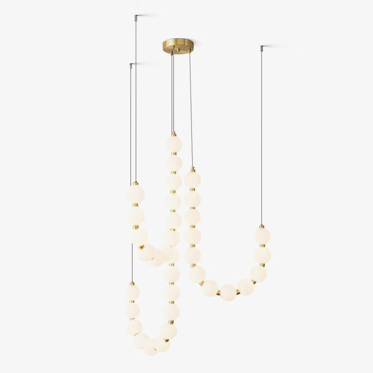 Nacre Pearl Acrylic Orb LED Chandelier