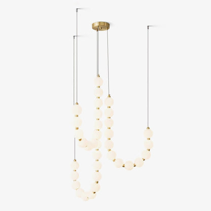 Nacre Pearl Acrylic Orb LED Chandelier