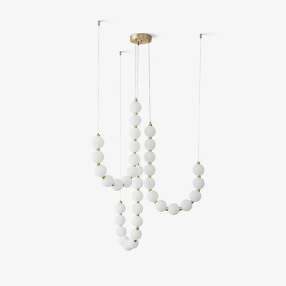 Nacre Pearl Acrylic Orb LED Chandelier