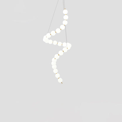 Nacre Pearl Acrylic Orb LED Chandelier