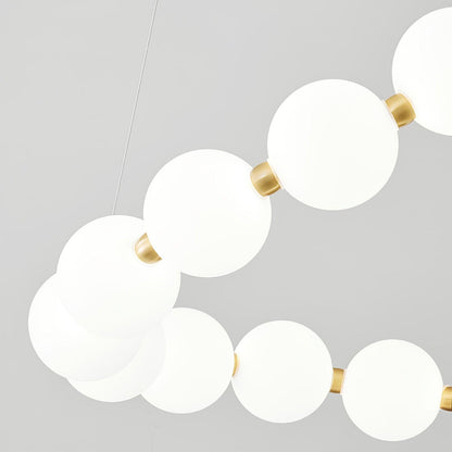 Nacre Pearl Acrylic Orb LED Chandelier