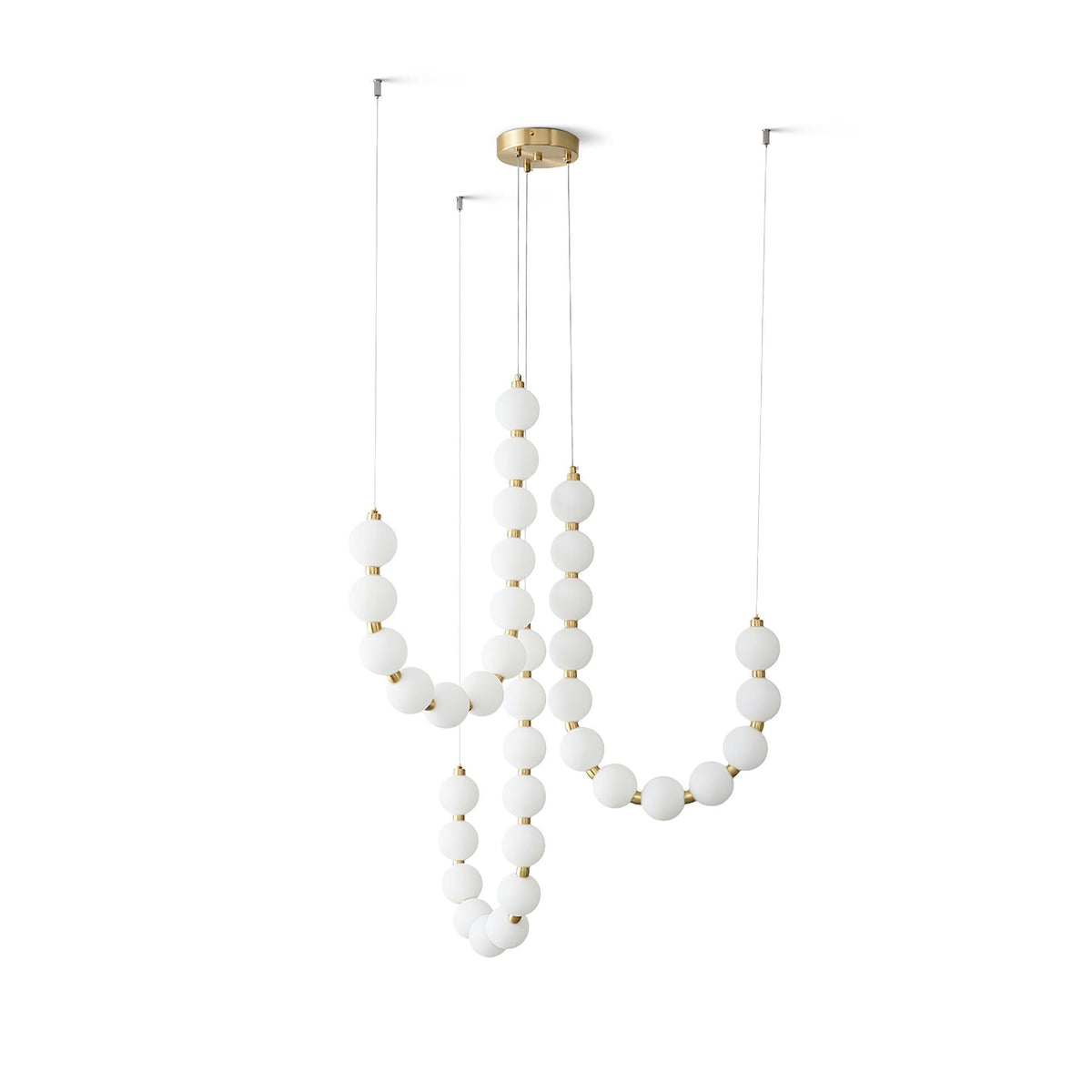 Nacre Pearl Acrylic Orb LED Chandelier