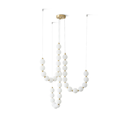 Nacre Pearl Acrylic Orb LED Chandelier