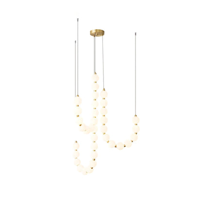 Nacre Pearl Acrylic Orb LED Chandelier