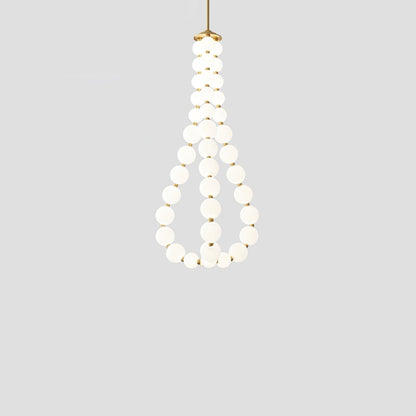 Nacre Pearl Acrylic Orb LED Chandelier
