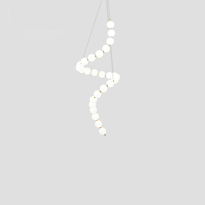 Nacre Pearl Acrylic Orb LED Chandelier